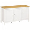 HOMCOM Meuble de Rangement, Meuble Buffet avec Portes, Blanc