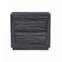  Table de nuit contemporaine Soren 66 cm en gris charbon (2 tiroirs)