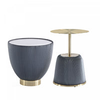  Table d’appoint moderne Anderson 2 pieces en gris