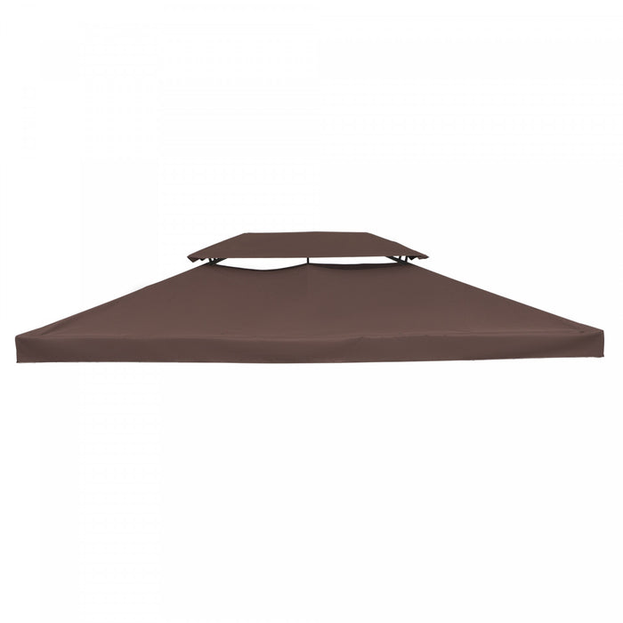 Toile De Rechange Pour Pavillon Tonnelle Tente Polyester Haute Densite Impermeabilise 180 G/mĠ 3 X 4 M Chocolat