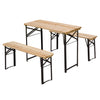 Outsunny 3 Pieces Table De Pique-et Banc Ensemble