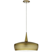 Luminaire suspendu Pixie de Dainolite avec fini peint laiton vieilli et 1 ampoule