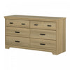 Versa Commode 6 Tiroirs - Frene Naturel