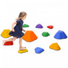 Qaba 11 Pcs Tremplins, Parcours D'obstacles Pour Enfants, Pierres De Gue D'equilibre Antiderapantes En Forme De Cœur, Blocs D'equilibre Empilables, Jouets Sensoriels