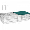 Pawhut Cage Pour Petits Animaux, Parc Pour Poulets, Lapins, Chinchillas, Parc Exterieur Pour Petits Animaux Avec Toit, 73\" X 30\" X 20\", Vert