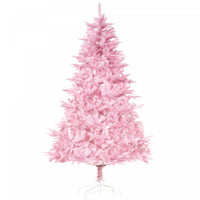 Homcom Sapin De Noel Artificiel 1,5 M Avec Ouverture Automatique, Rose