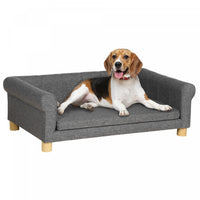 Pawhut Canape Moderne Pour Animal Domestique Lit Pour Chat Ou Grand Chien Avec Coussin De Siege Amov