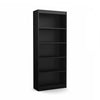 Bibliothèque Axess à 5 tablettes - noir solide
