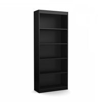 Bibliothèque Axess à 5 tablettes - noir solide