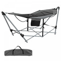 Outsunny Hamac Avec Support, Hamac Portable Avec Sac De Transport Et Poche Pour Le Voyage, La Plage,