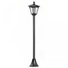 Luminaire Exterieur Solaire Lampadaire Lanterne Classique Led 40 Lm Dim. 18l X 18l X 160h Cm Noir