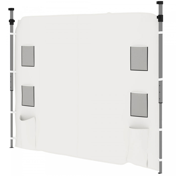 Outsunny Paroi Laterale Pour Auvents, Paroi Laterale Uniquement, Blanc