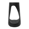 Table d'appoint style souche Brio 26,57 pouces MGO, table laterale interieure grain de bois unique, noir