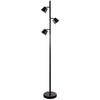 Lampe à pied Modern de Dainolite avec fini noir mat et 3 ampoules à DEL