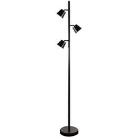 Lampe à pied Modern de Dainolite avec fini noir mat et 3 ampoules à DEL