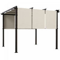 Outsunny Pergola En Metal 10' X 10' Avec Auvent Retractable Pour Patio