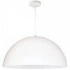 Grand luminaire suspendu Ofelia de Dainolite avec fini blanc mat et 1 ampoule