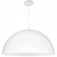 Grand luminaire suspendu Ofelia de Dainolite avec fini blanc mat et 1 ampoule