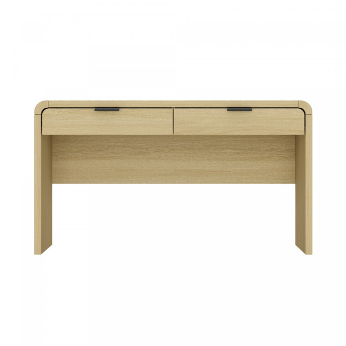 Bureau moderne Grace 54\" en chene naturel (2 tiroirs)