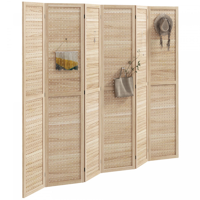 Homcom 6 Panneaux Pliants Diviseur De Piece Ecran De Confidentialite