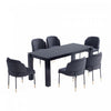 Ensemble de salle a manger Flor et Rockaway Modern Industry Chic 7 pieces, noir