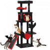 Arbre a Chat Gothique de 152 cm avec Lit en Forme de Cercueil pour Halloween