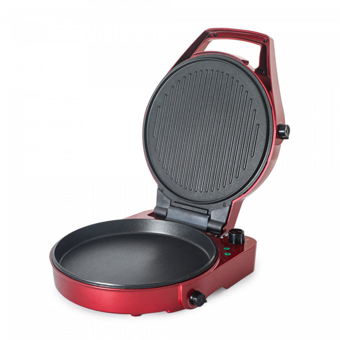 Pizzaman de comptoir et gril d'interieur CHK Series Commercial Chef, CHPG12R, rouge