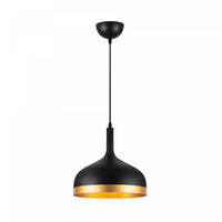 Luminaire suspendu de la collection Dash de 12 po - noir et doré