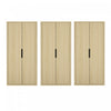 Armoire bibliotheque moderne Rivington 38\" en chene naturel - Ensemble de 3