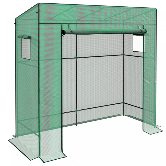 Outsunny Serre A Tomates Avec Couverture Pe Renforcee Serre A Etages