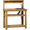 Outsunny Table Banc De Rempotage Exterieur Evier Amovible Et Etageres