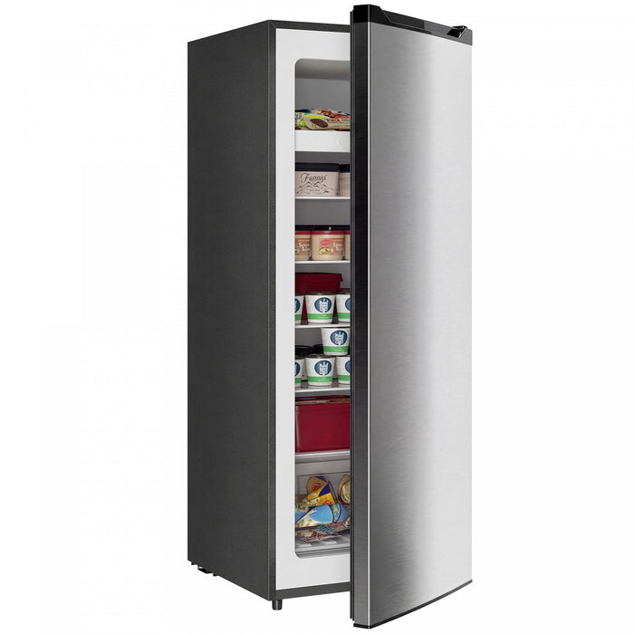 HOMCOM Congelateur Vertical 7,0 Cu.Ft., Compact pour Maison, Argent