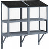 Catio Exterieur pour Chats, Enclos Mural 130 cm - Gris
