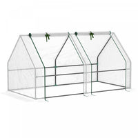Outsunny 6' X 3' X 3' Mini-serre Portable Pour Le Jardin Exterieur Avec De Grandes Portes A Fermetur