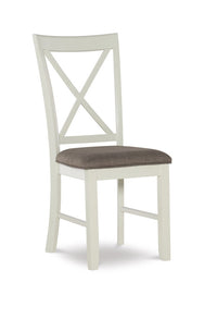Chaise de salle à manger Jane en tissu taupe - ensemble de 2