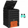 Outsunny Poubelle A Compost De 120 Gallons, Avec 80 Aerations, Orange