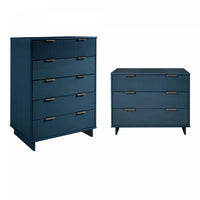  Ensemble de commode 2 pieces Granville Modern en bleu minuit