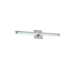 Lumière de coiffeuse Soho de Dainolite en acrylique blanc qui diffuse la lumière, avec fini chromé poli et ampoule à DEL de 22 W
