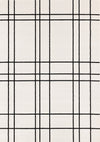 Tapis Covington a carreaux gris et blanc, 6'7\" x 9'10\"