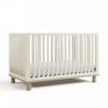 Storkcraft Sicily Lit de bebe convertible 3-en-1 de luxe avec barriere de securite pour tout-petit incluse - Avoine avec bois clair