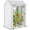 Outsunny Mini Serre portable pour tomates avec events, Blanche