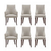 Ensemble de 6 chaises de salle a manger Connie Modern en gris clair