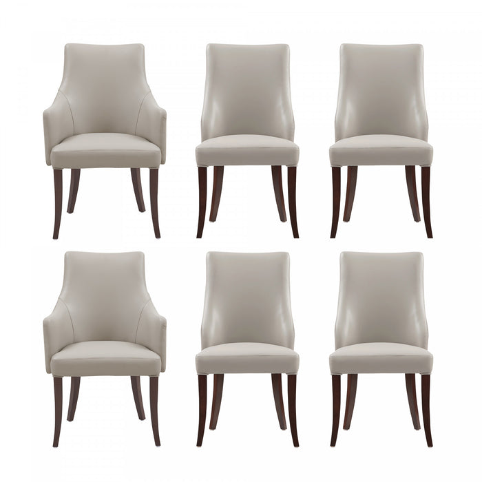 Ensemble de 6 chaises de salle a manger Connie Modern en gris clair