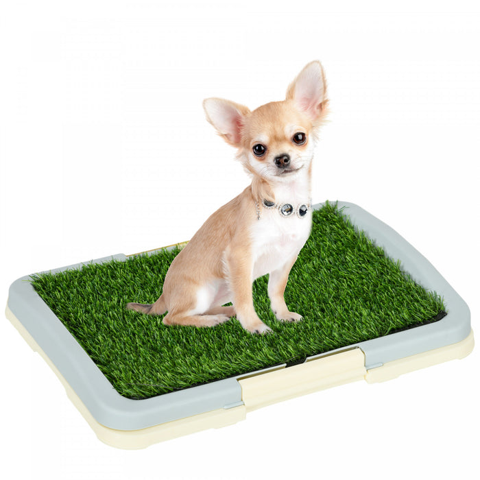 Tapis de Gazon avec Plateau pour l'Apprentissage de la Proprete des Chiens