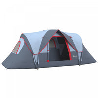 Tente De Camping Exterieure Outsunny Pour 5-6 Avec Sac Integre, Crochet D'eclairage, Sac De Transpor