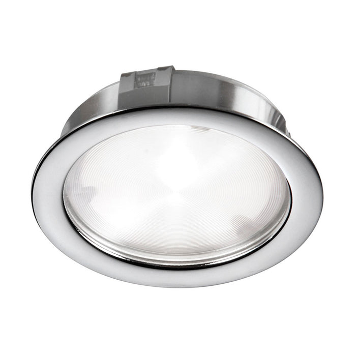 Lampe en forme de disque Cree de Dainolite à faisceau lumineux de 40°, avec fini chromé poli, ampoule à DEL de 4 W, entrée de 24 VCC, IRC80+ et 3 000 K