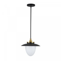  Suspension A 1 lampe Dahlia De 15 po, Noire