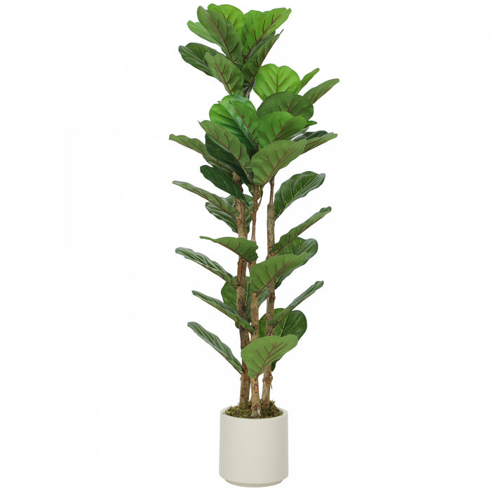 Figuier lyre artificiel HOMCOM, arbre de 4[i pour decoration interieure