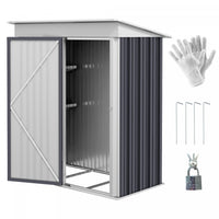 Outsunny Remise De Rangement Exterieure En Metal Avec Portes Verrouillables