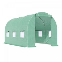 Outsunny Serre De Jardin Tunnel 4,5l X 2l X 2h M Chassis Tubulaire Acier Galvanise Renforce 1,8 Cm 6